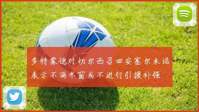 多特蒙德对切尔西召回安塞尔米诺表示不满冬窗或不进行引援补强